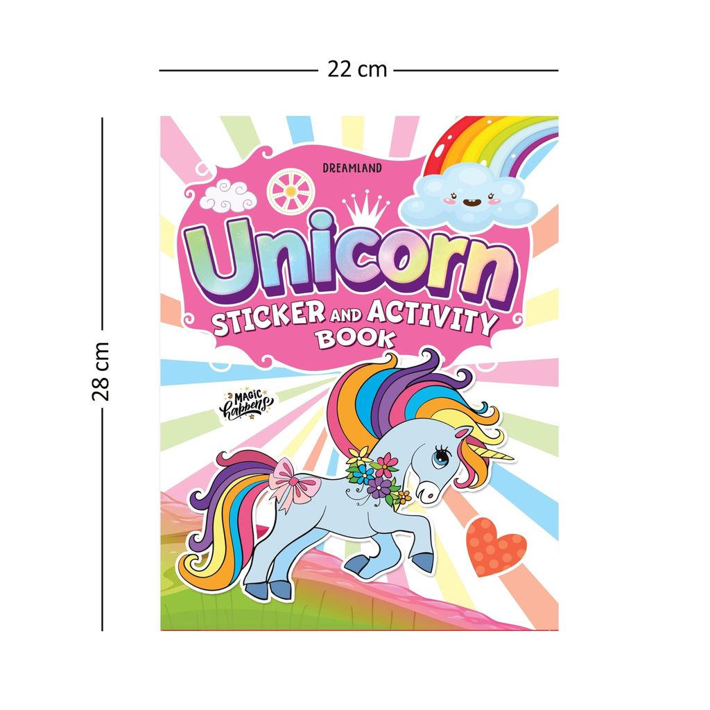 Unicorn Sticker and Activity Book for Children Age 3 - 8 Years - With Bright Stickers to Decorate [Paperback] Dreamland Publications view 2