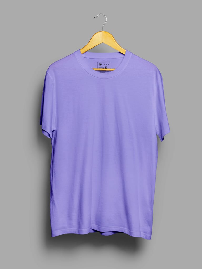 Lilac | Plain T shirt view 2