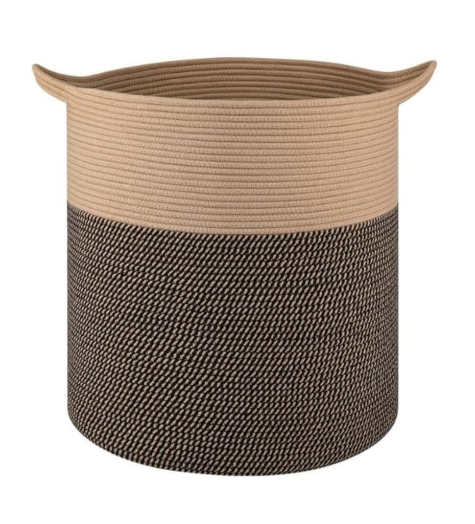 Generic Cotton 12x14 Inch - Mix Storage Basket For Clothes With Out Lid (Dark-Brown)-PID66354