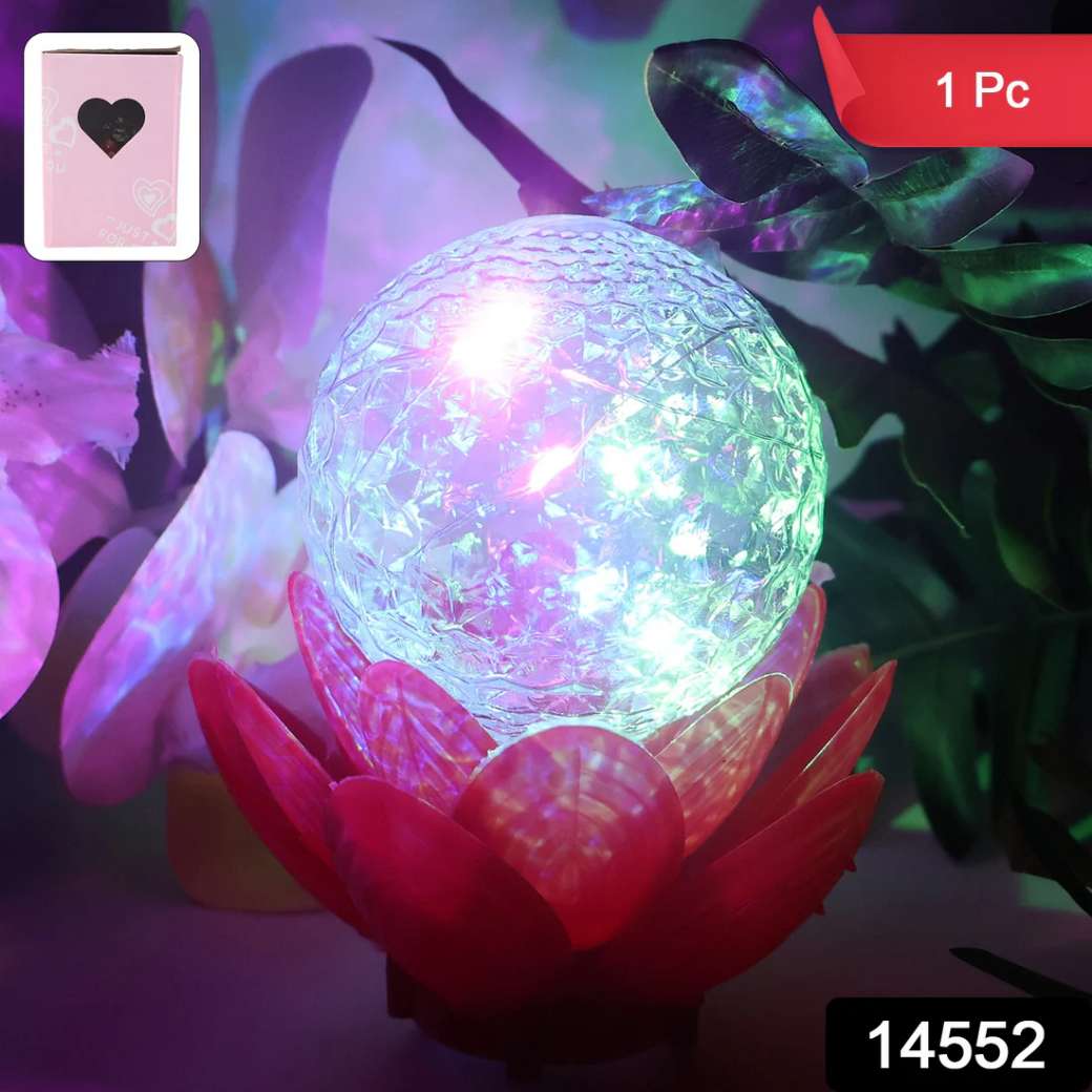Crystal Ball Lotus LED Decorative Light (1 Pc) view 2