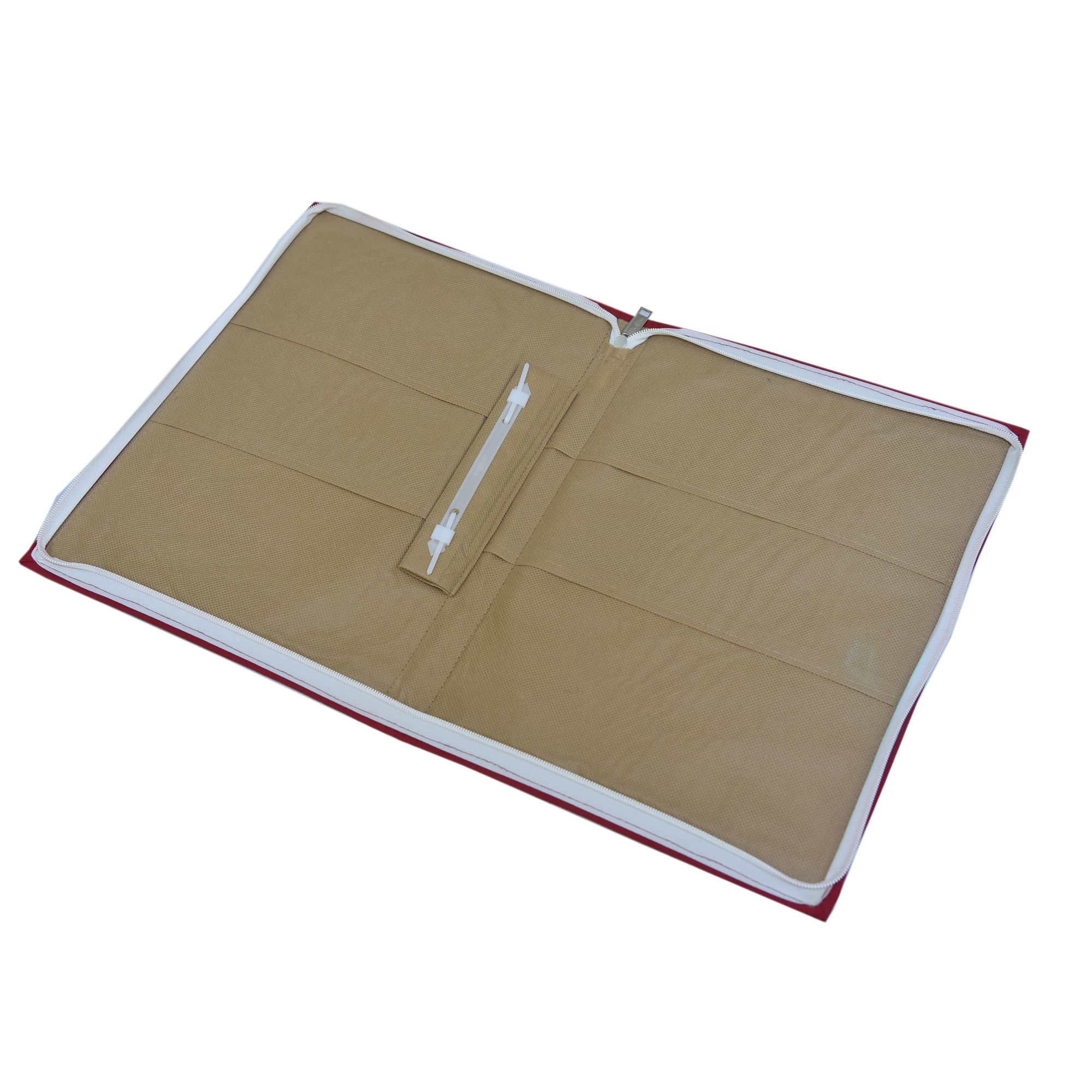 Tribes India Jute Red File Folder with Lace view 2