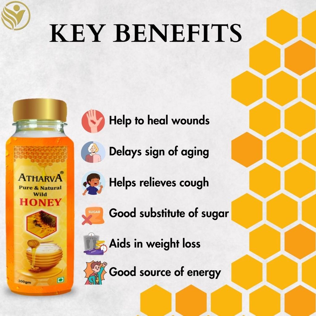 Natural Honey ( Improve Immunity, Useful in cold & cough, Energy BoostHelps in weight loss, Rich in antioxidants ) view 2
