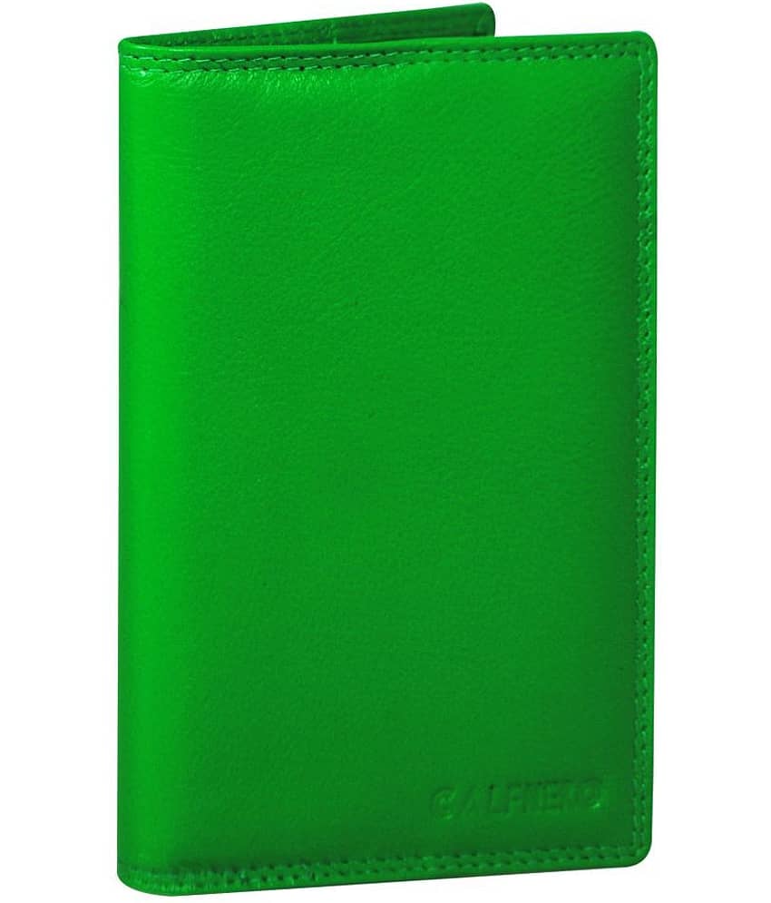 Calfnero Leather Green Passport Holder view 2