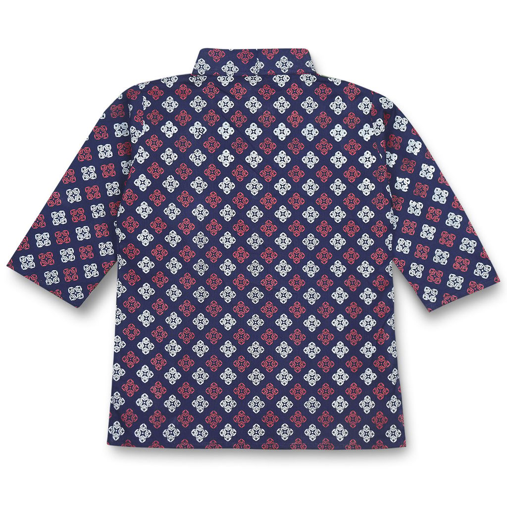 mustmom Rice Ceremony Full Sleeve Cotton Ethnic Dress Kids Lungi Dhoti Kurta Set for Boy view 2