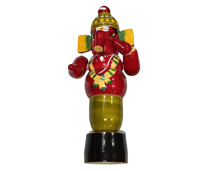 Wooden Handcrafted Dancing Ganesha Idol view 2