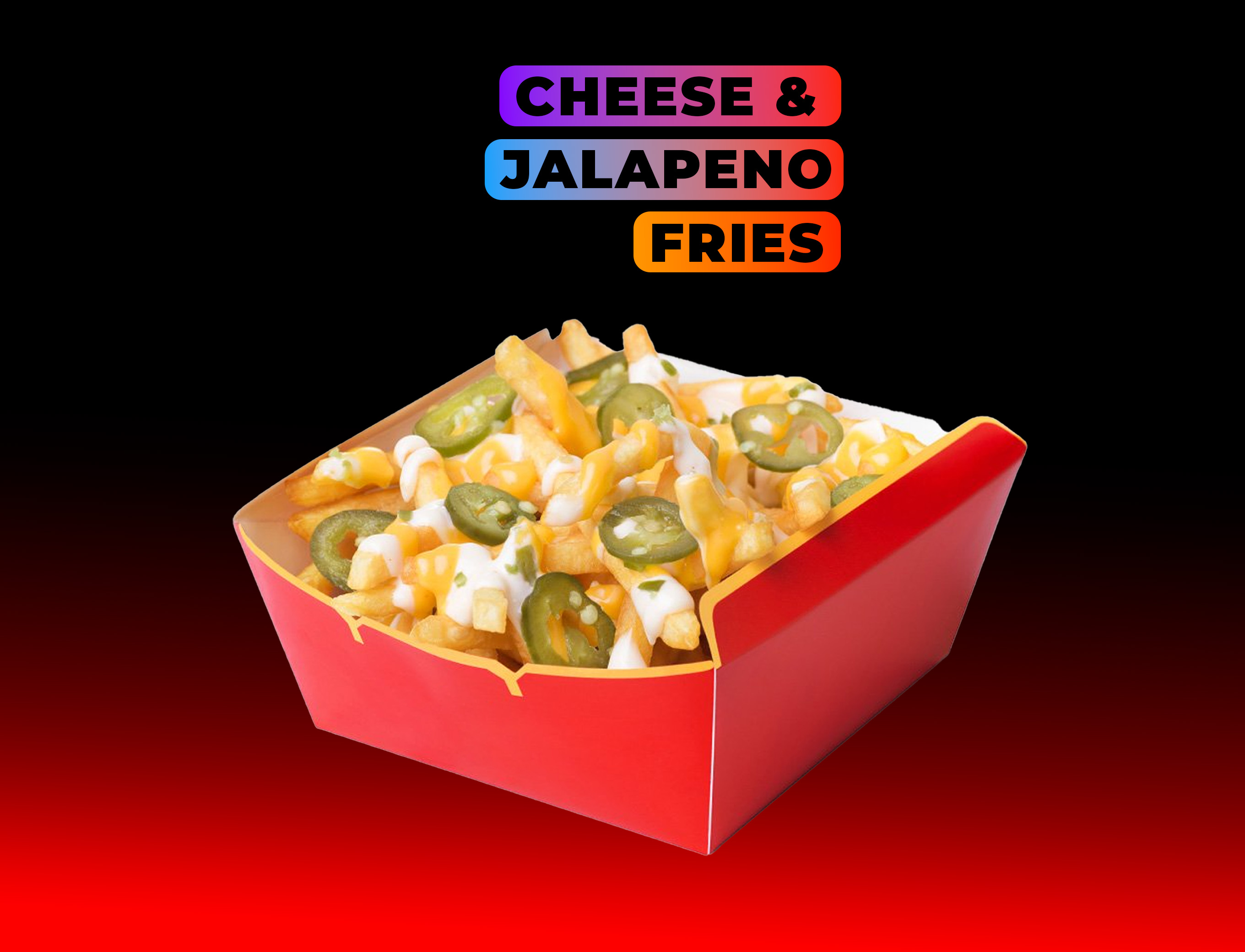 Cheese jalapeno fries
