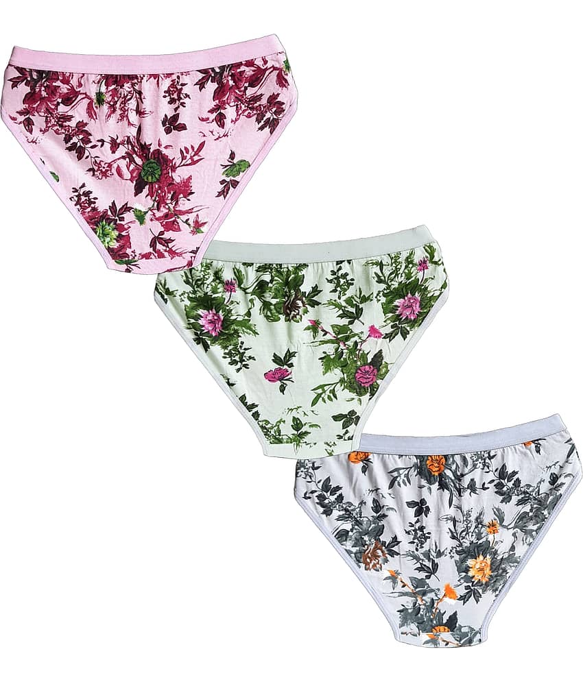 The Tusht Pack of 3 Cotton Blend Hipster For Women ( Multicolor ) view 2