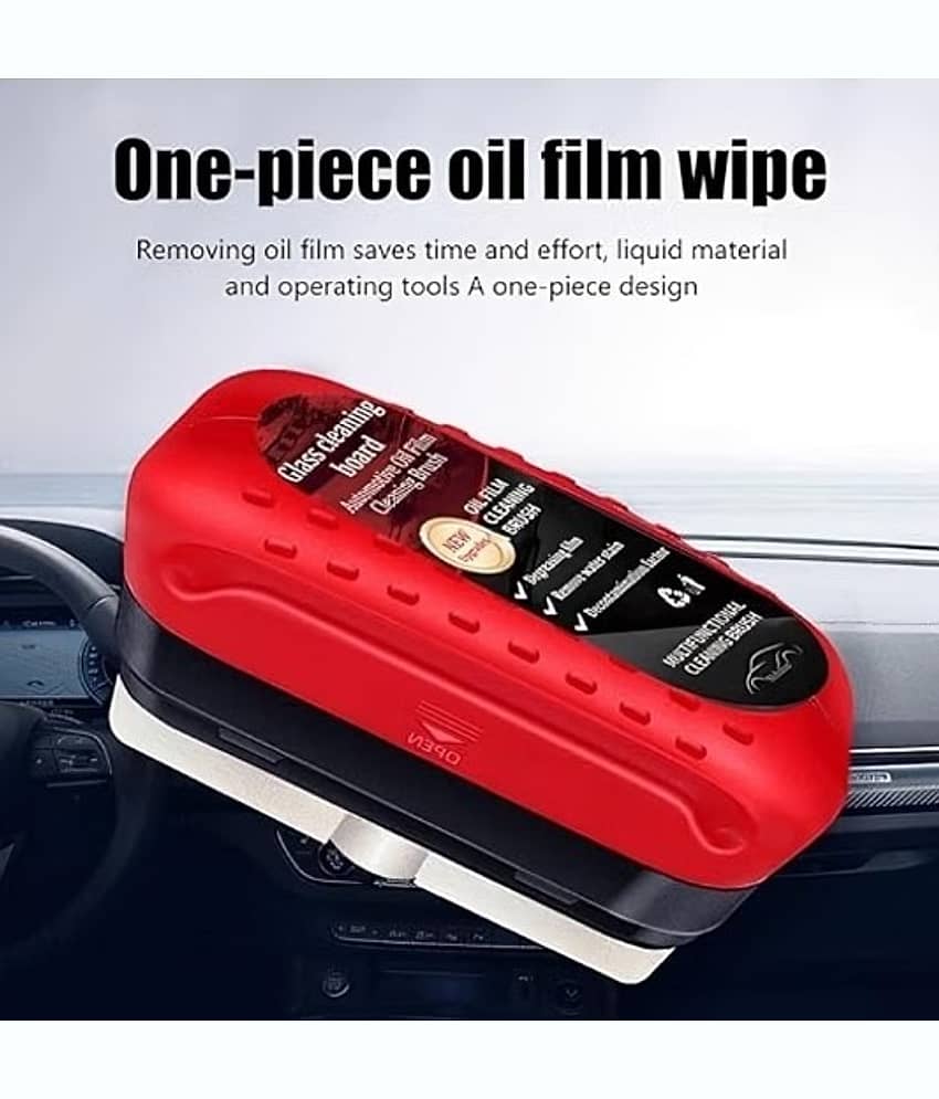 Theos Car Windshield Oil Film Remover Kit – Automotive Glass Cleaning Brush & Cleaner | Anti-Fog, Rainproof, Streak-Free Glass Cleaner for Car Windows, Mirrors & Windshields | Universal Fit