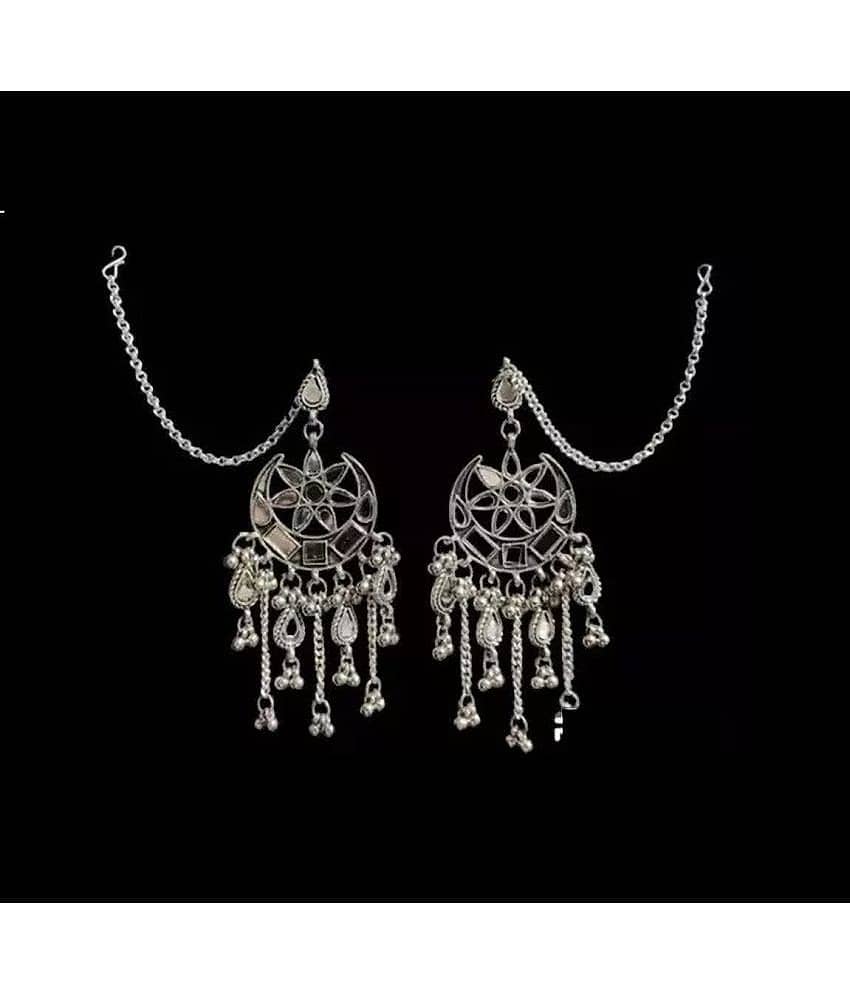 Samridhi DC Silver Drop Earrings ( Pack of 1 )