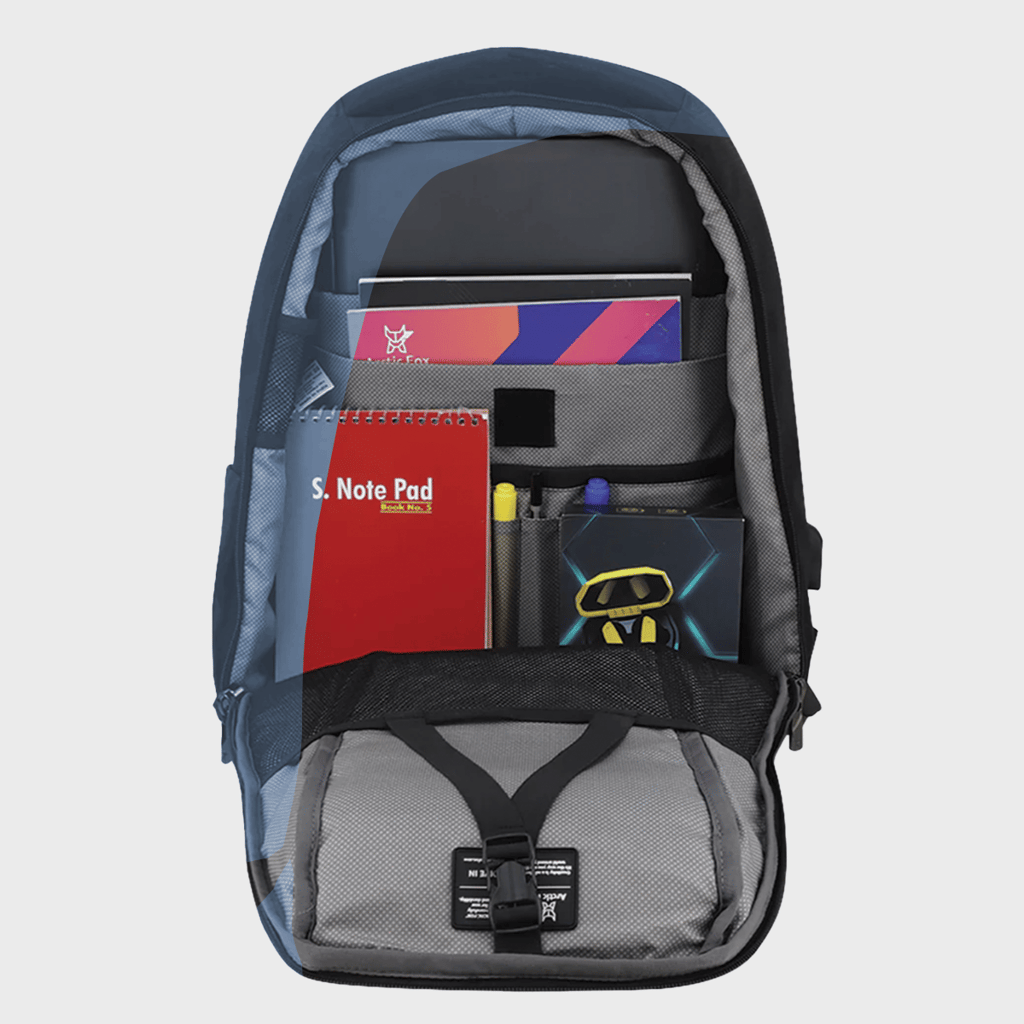 Arctic Fox Stone Anti-Theft Alarm Dark Denim Laptop bag and Backpack view 2