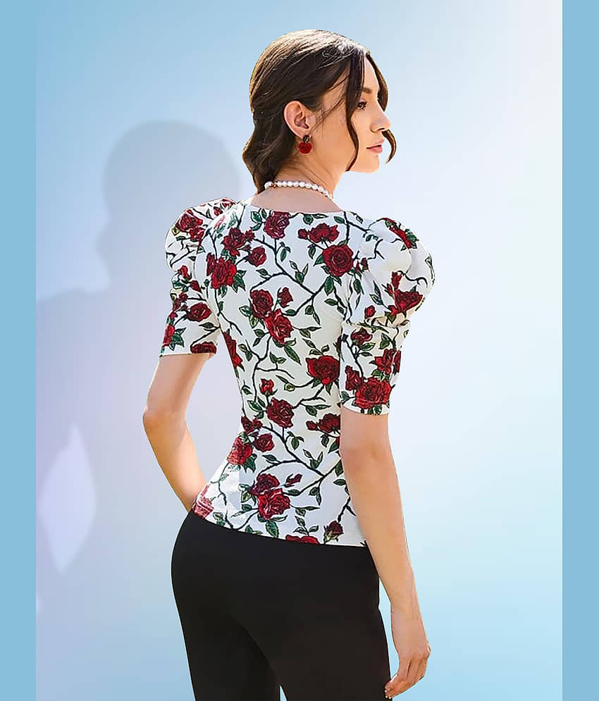 Dream Beauty Fashion Women's Polyester Regular Top ( Red ) view 2
