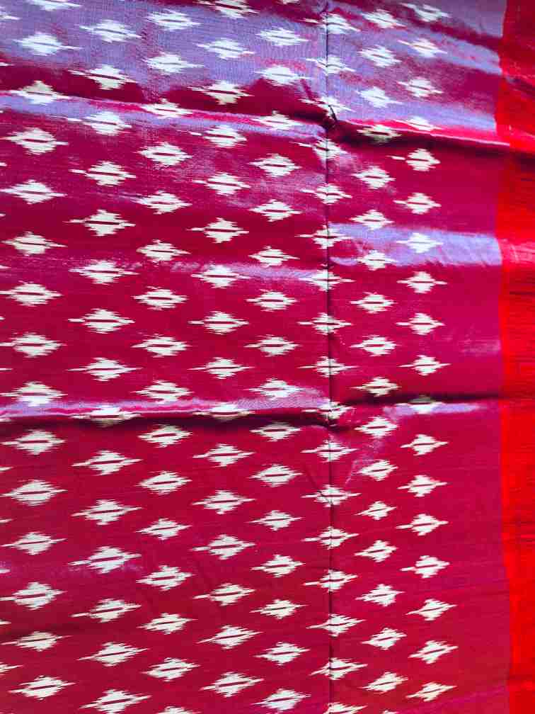 Ikkat Silk Flaming Arrows Motif view 2