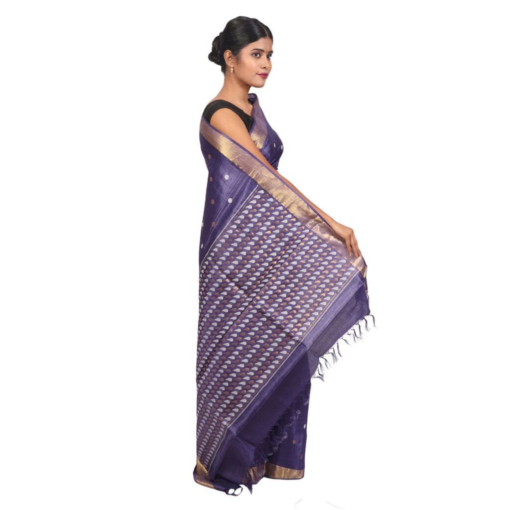HANDLOOM KOSA SAREE WITH BLOUSE (SKU - 1SXT04241020 SAREE- 246) view 2