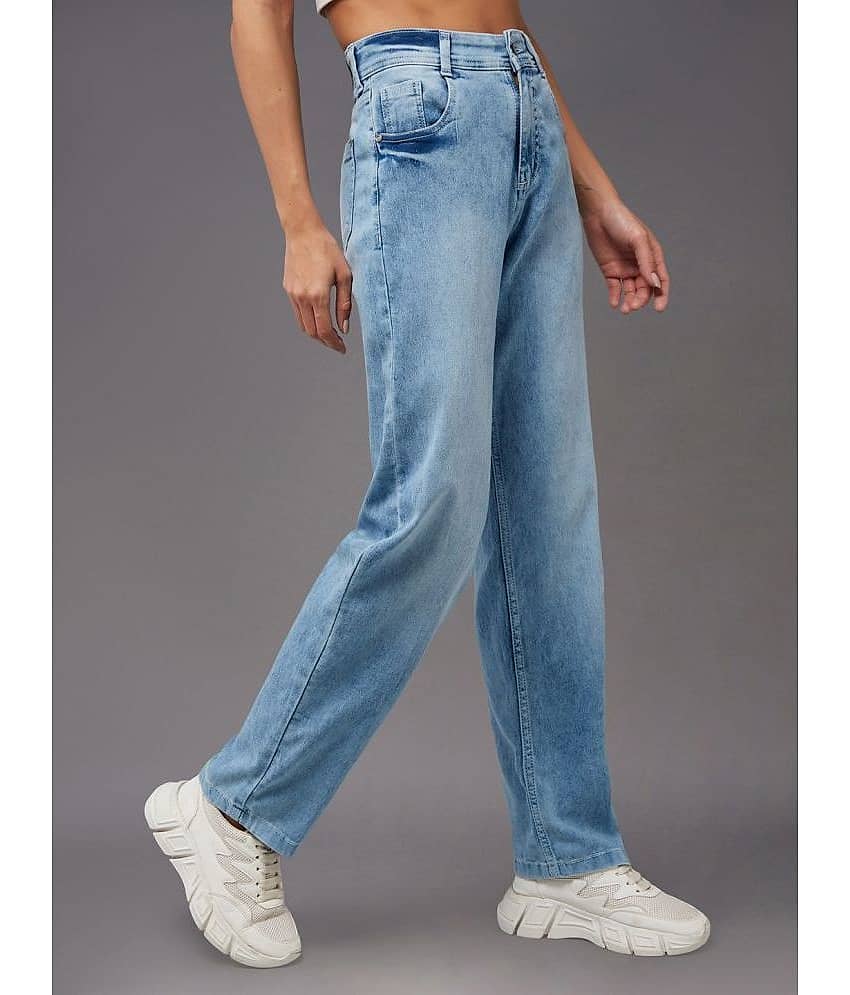 Miss Chase - Light Blue Denim Wide Leg Women's Jeans ( Pack of 1 ) view 2