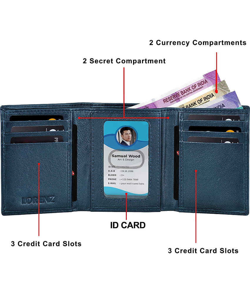 Lorenz Green 100% Leather Men's RFID Wallet ( Pack of 1 ) view 2