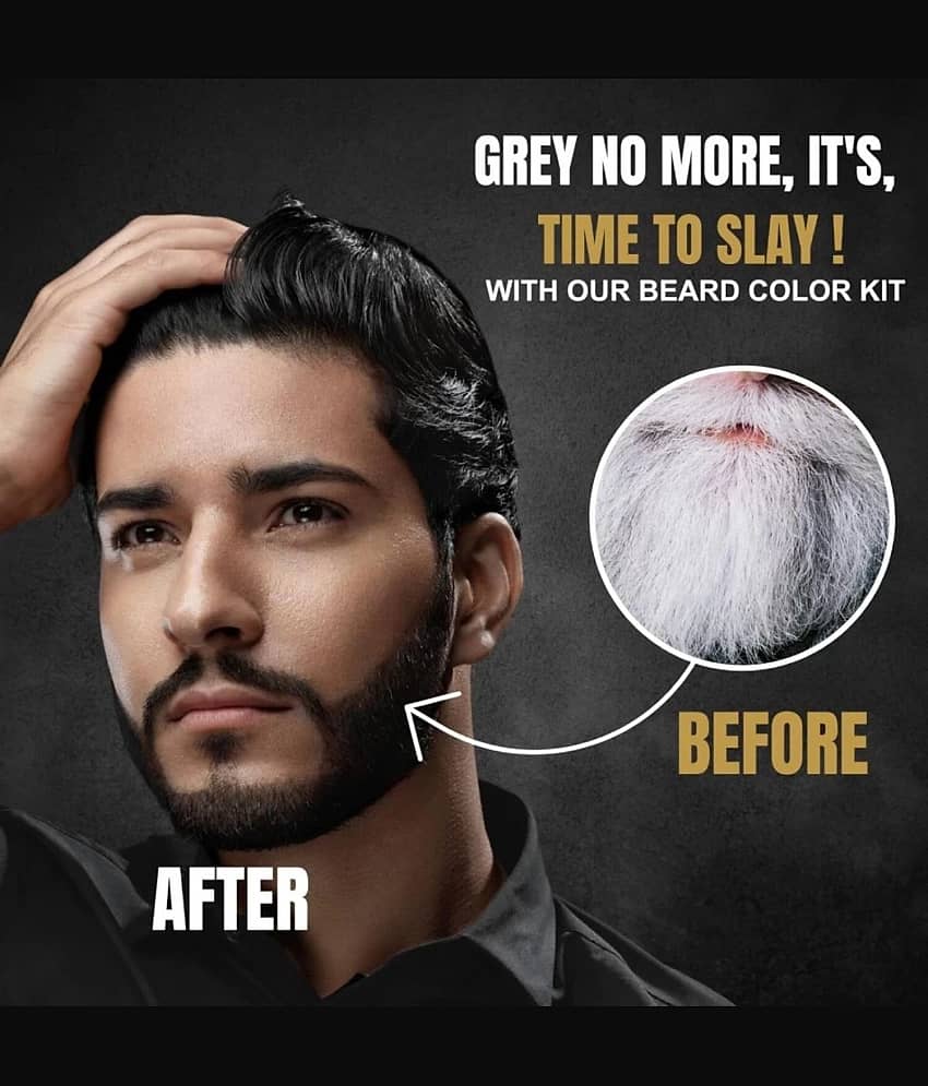 Mabilia Fruit Vinegar Beard Dye Gel Black Instant Smooth Beard Hair Natural Shine Quick Result view 2