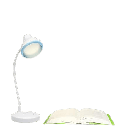 Re-Chargeable LED Table Lamp, Flexible Design with 3 Grade Dimming |6W Desk Lamp for Study | White, ABS, Pack of 1 view 2