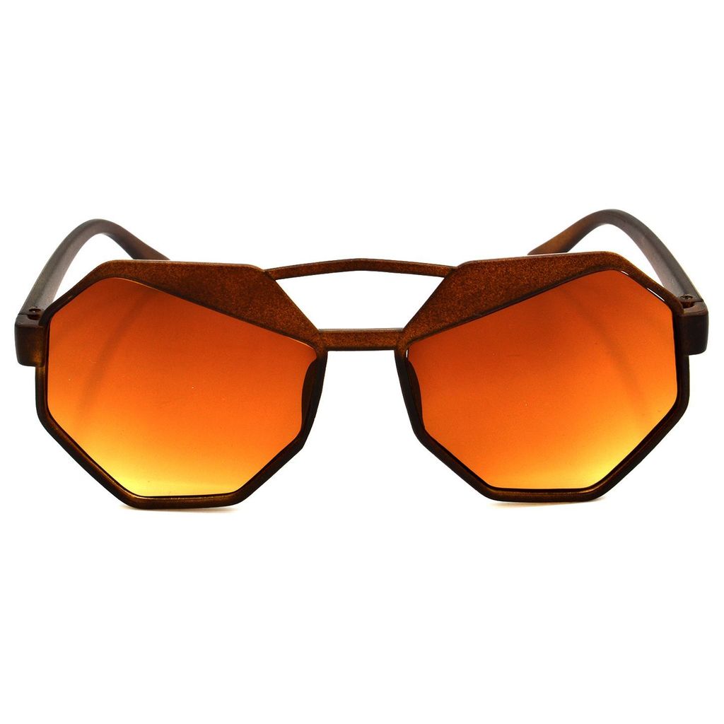 Hrinkar Brown Round Sunglasses Styles Brown Frame Glasses for Men & Women - HRS307-BWN view 2