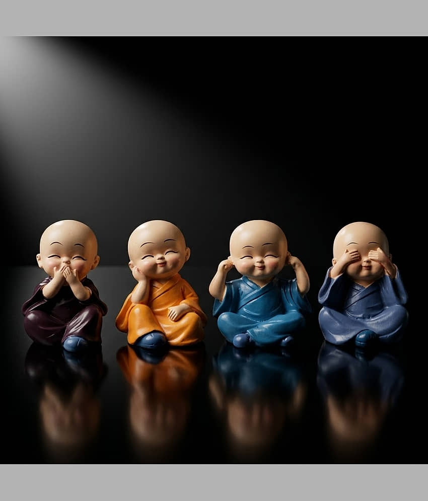 Mini Decorative Showpiece Set for Car Dashboard Home Decor | Cute Figurines for Table Desk Living Room Office Decoration Gift Item for Home Decoration Accessories view 2