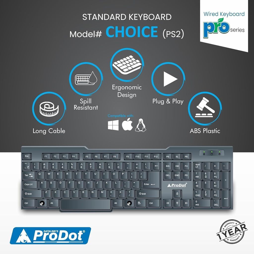ProDot ProSeries High-Performance PS2 3D Mouse & Keyboard Combo view 2