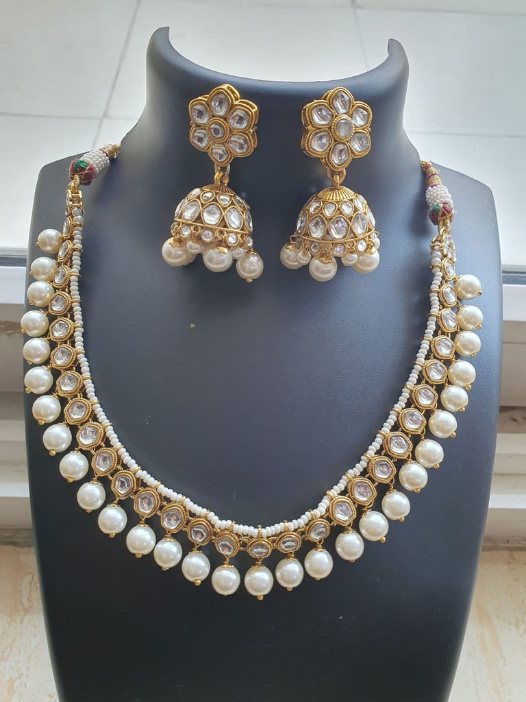 Kundan Gold plated Beautiful Partywear Necklace view 2