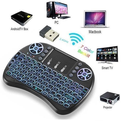 Mini Keyboard Wireless Touchpad Keyboard || Smart Function for Laptop Desktop Computer for Mobile/Tablet/TV Box/Smart TV/Computer (Wireless Keyboard Black) view 2
