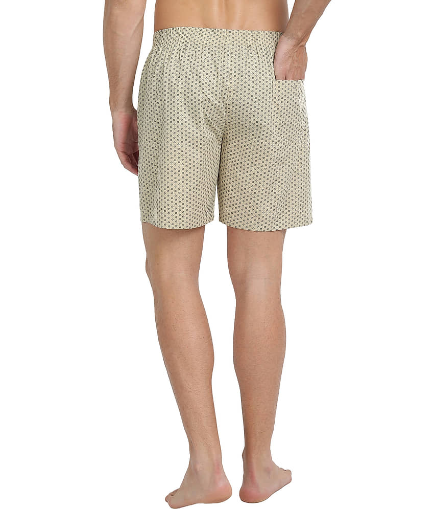 FTX Pack of 2 Cotton Boxers For Men's ( Beige ) view 2