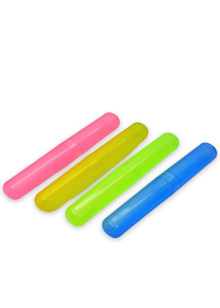 DHRUVINSRI Toothbrush Case, Multicolor – Dustproof, Compression-Resistant, and Travel-Friendly, Keeps Your Toothbrush Clean and Safe | Pack of 4
