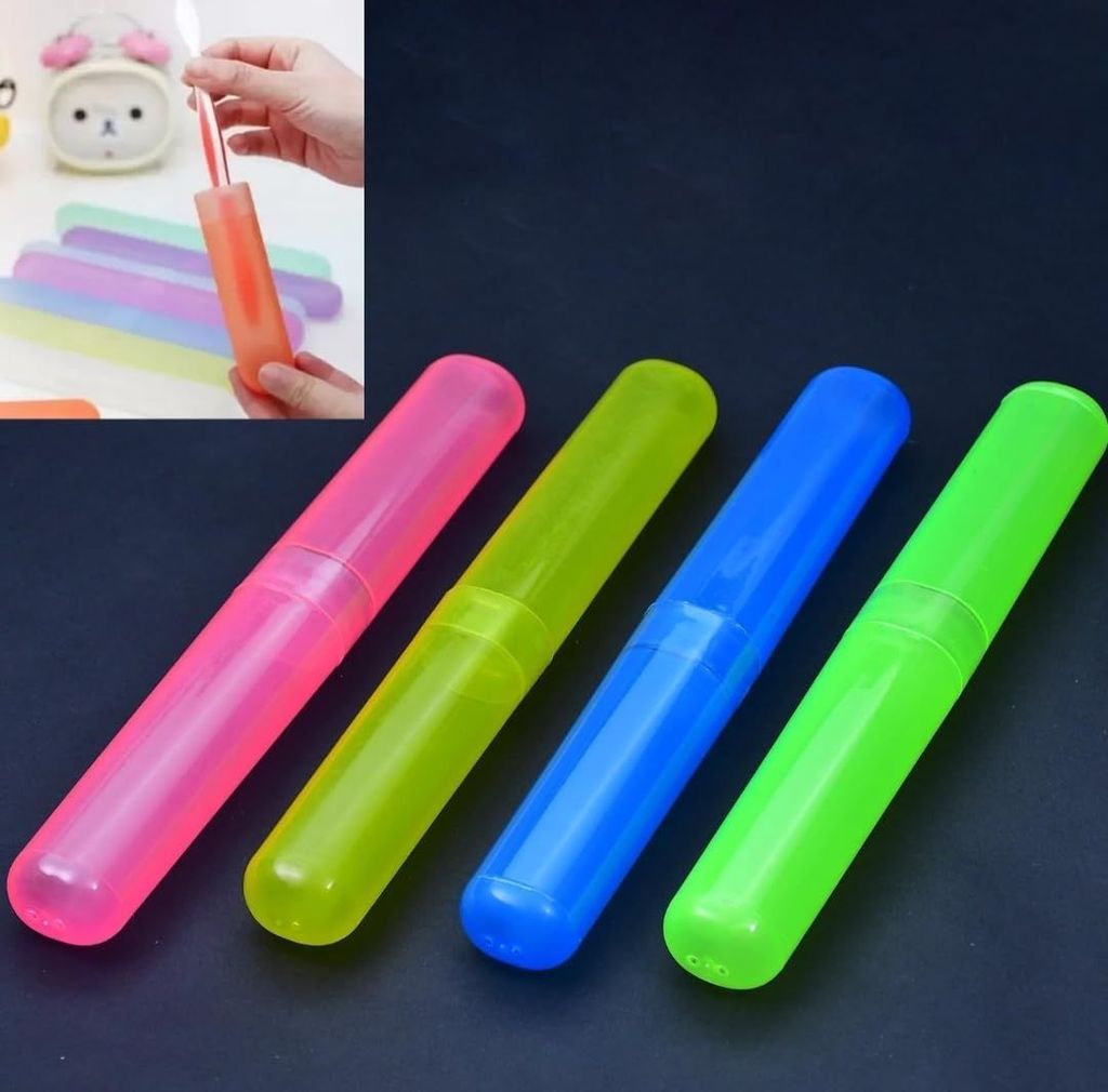 DHRUVINSRI Toothbrush Case, Multicolor – Dustproof, Compression-Resistant, and Travel-Friendly, Keeps Your Toothbrush Clean and Safe | Pack of 4 view 2