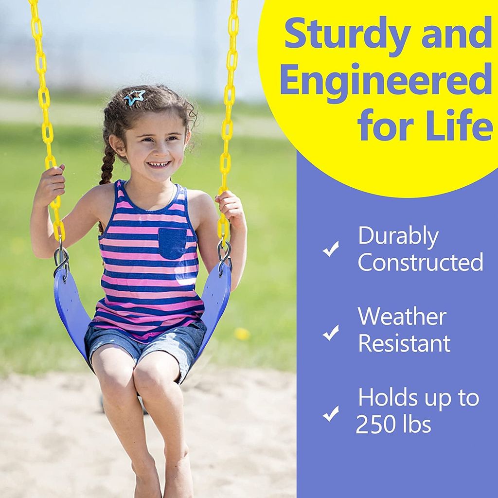REZNOR Commercial Grade Heavy Duty Plastic Swing Seat Outdoor Swing Chair Swing seat | Weight Capacity 120 KG view 2