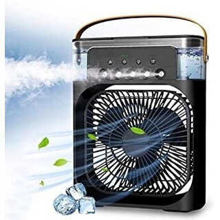 Air Cooler Fan for Home & Office | Multi-Speed Personal Desk Cooler with 7 Color LED Light & Timer Function view 2