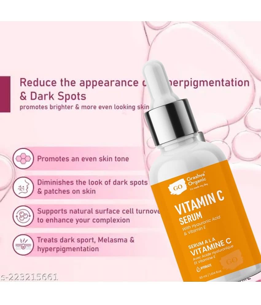 GRASHVA ORGANIC Face Serum Vitamin C Daily Care For All Skin Type ( Pack of 1 ) view 2
