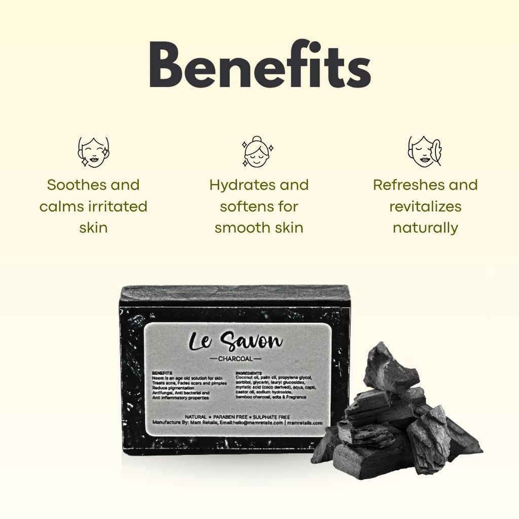 le savon charcoal soap view 2