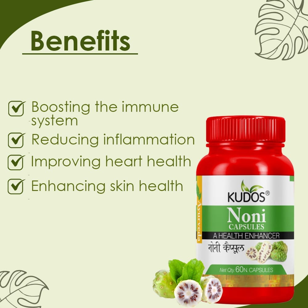 Kudos Noni Capsules | Health Enhancer | 60 Capsules view 2