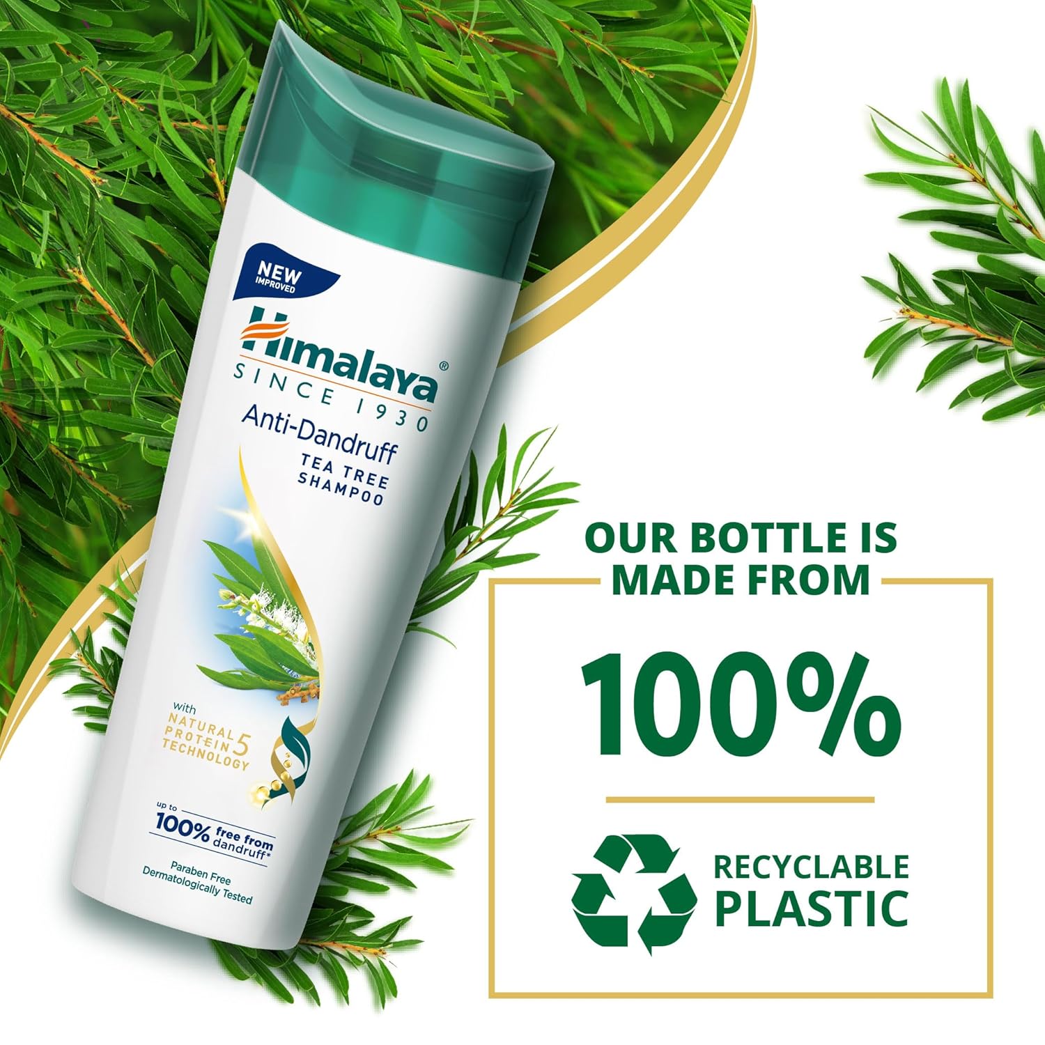 Himalaya Anti-Dandruff Shampoo - With Tea Tree Oil, Aloe Vera, For All Hair Types, 180 Ml view 2