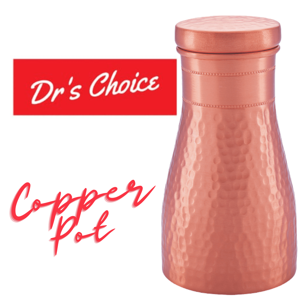 Dr's Choice Pure Copper Water Table Pot Bottle 1000ML view 2