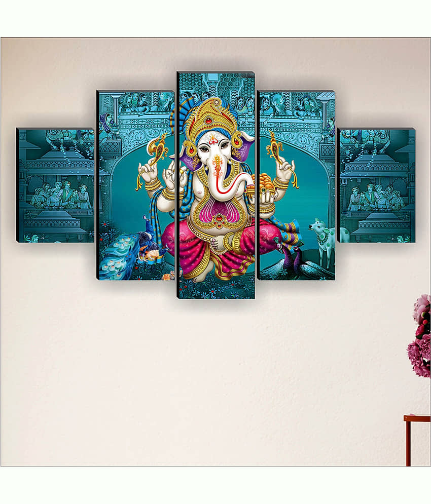 Saf Lord Ganesh Ji Religious Wall Hanging Framed Painting view 2