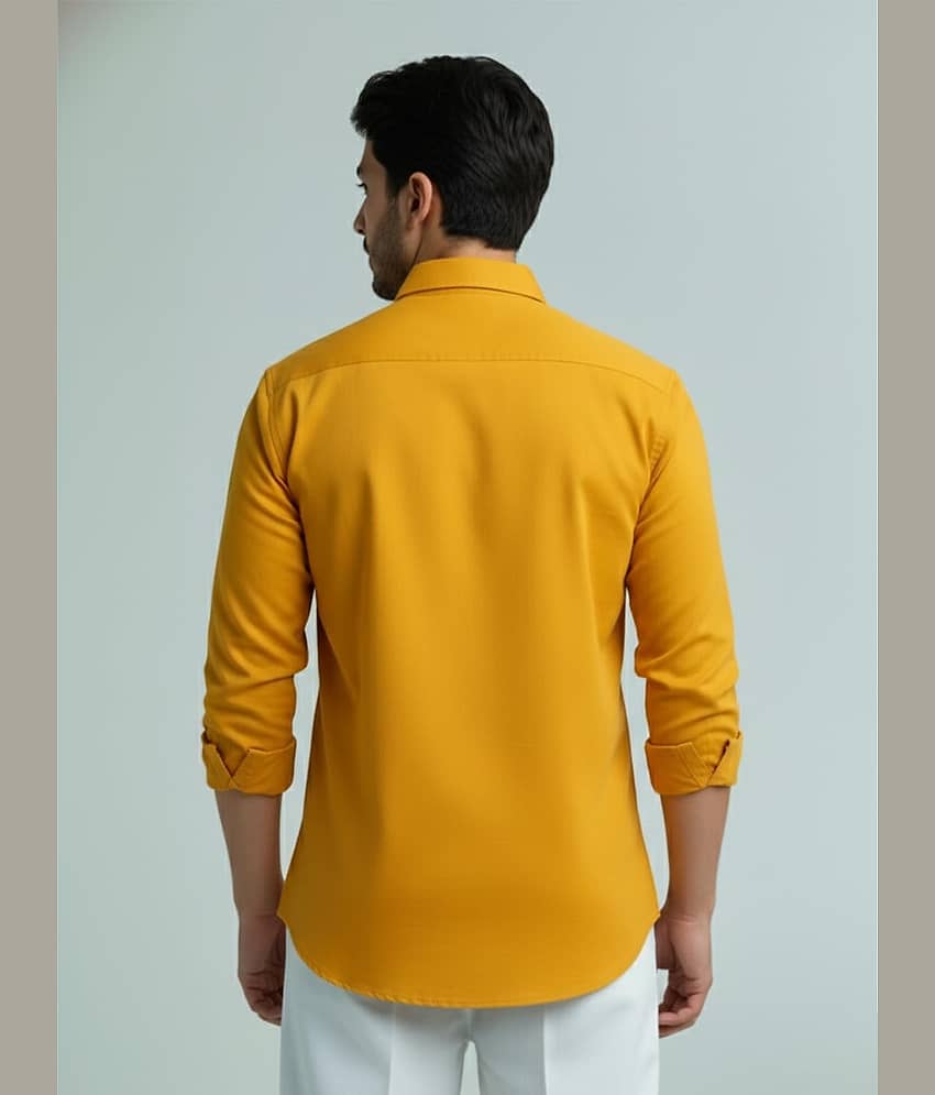 BHUVIKOO Cotton Blend Plain Shirt Style Kurta For Men ( Grey ) view 2