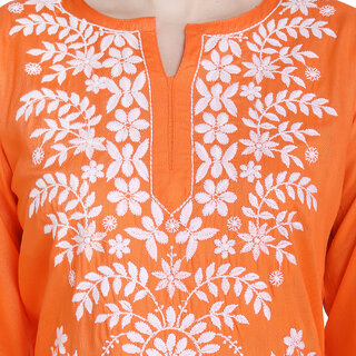 Lucknowi Rayon Cotton Kurta view 2