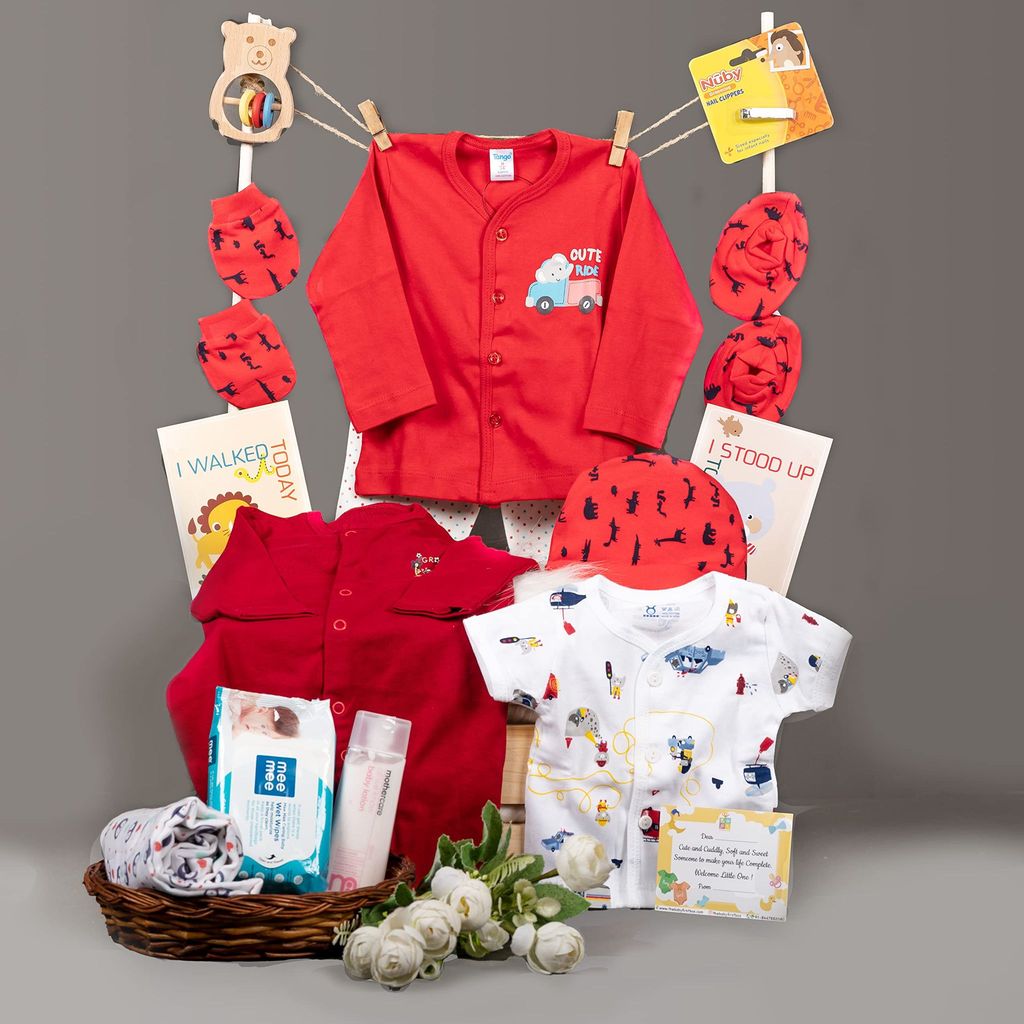 The Baby First Box | Newborn Essential Kit | Newborn Baby Gift Hamper | Hamper for 0-3 Months | 10 Items in 1 Box|Gift Hamper|Newborn Hamper Gift Set view 2