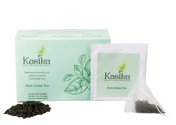 Kasika Pure Green Tea Leaves in Pyramid Tea Bags Crafted solely from natural green tea leaves, ensuring purity and authenticity. view 2