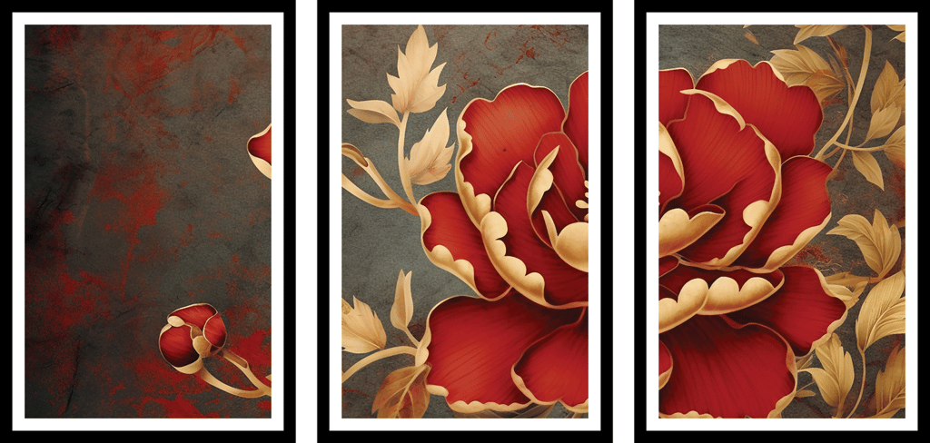 SANILAN GOLD ELEMENT 3 PIECE FRAME 48in X 24in WITH BLACK FRAME view 2
