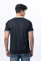Black Polo T-Shirt With HORS Style view 2
