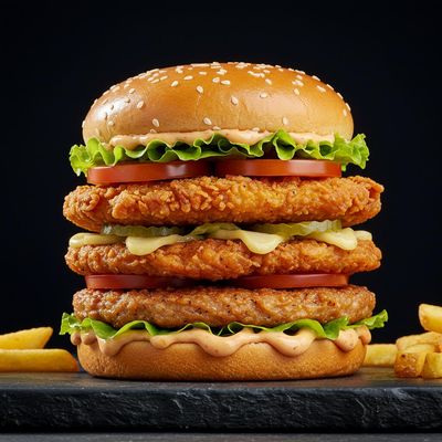 Crispy Chicken Double Patty Burger