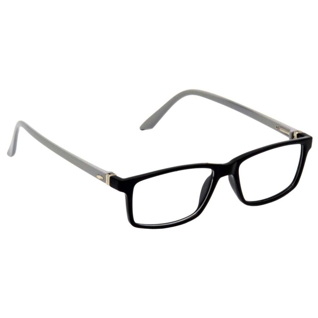 Hrinkar Zero Power Computer Glasses for Online Classes with Eye Protection Blue Cut Lenses for Men & Women | Black and Grey | HBCT-FRM-BK-GRY-11 view 2