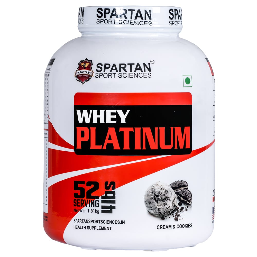 SPARTAN SPORT SCIENCE Whey Platinum Protein Powder Concentrate Supplement with 24g Protein, 12g EAA, 5g BCAA, 4g Glutaine Acid for Men & Women view 2