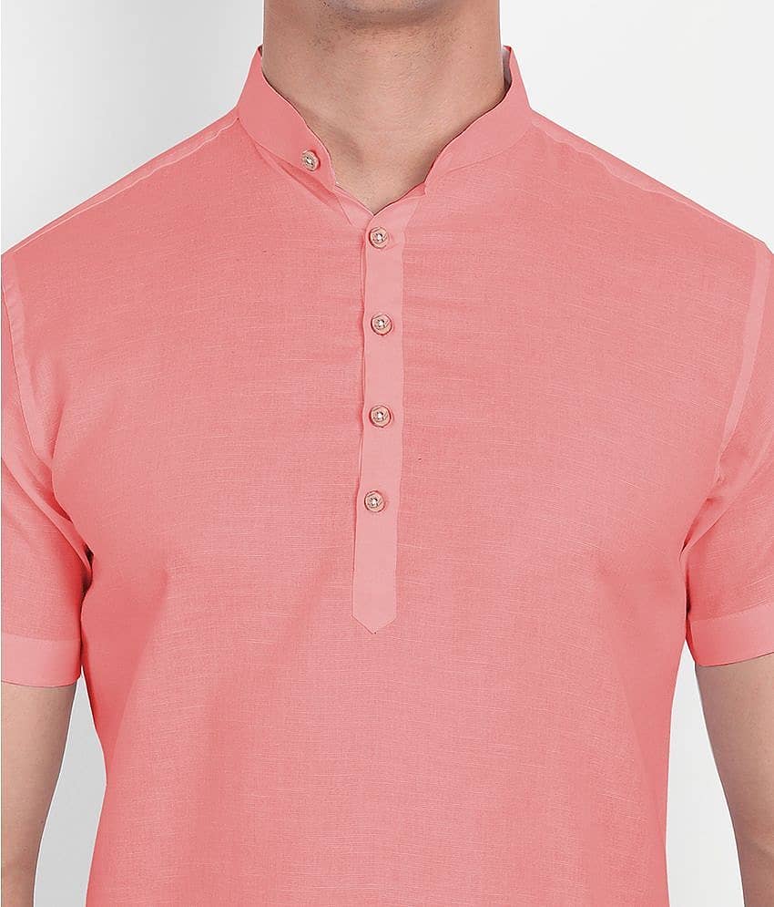 Vida Loca - Peach Cotton Slim Fit Men's Casual Shirt ( Pack of 1 ) view 2