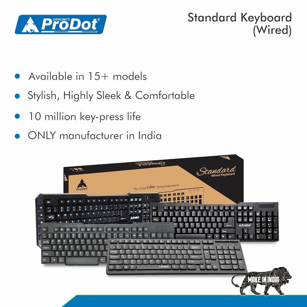 ProDot ProSeries Keyboard Choice Standard English/Wired USB Wired Keyboard view 2