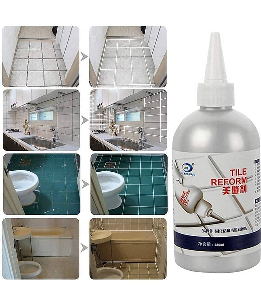 Tiles Gap Filler Waterproof Crack Grout Gap Filler Agent Water Re7sistant Silicone Sealant for DIY Home Sink Gaps/Grouts Repair Filler Tube Paste for Kitchen, Bathroom view 2