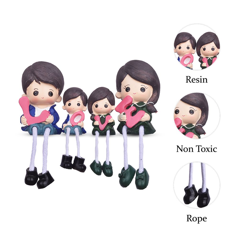 Lovable Family Resin Statue with Pink Love Text | Best Family Gift Items | Valentine Gift Ideas | Best Family Gifts | Unique Gifts Family | Good Family Gifts | Great Family Gifts | Best Family Gift Ideas view 2